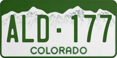 CO license plate ALD177