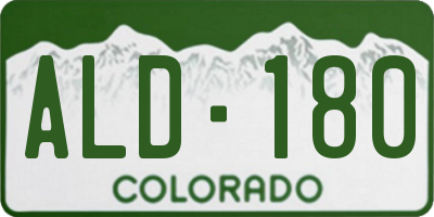 CO license plate ALD180