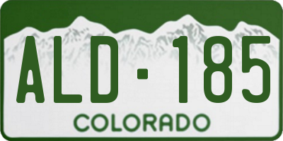 CO license plate ALD185