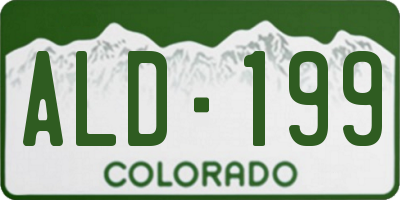 CO license plate ALD199