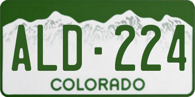 CO license plate ALD224