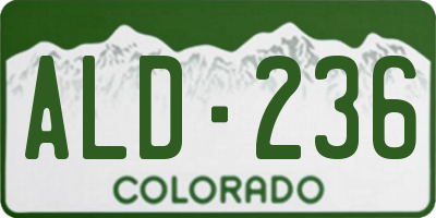 CO license plate ALD236