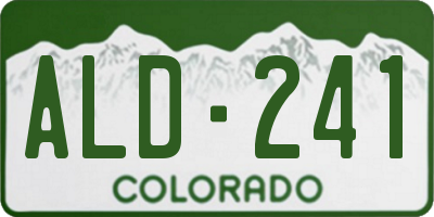 CO license plate ALD241