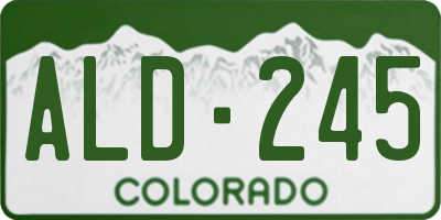 CO license plate ALD245