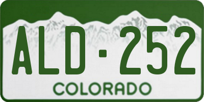CO license plate ALD252