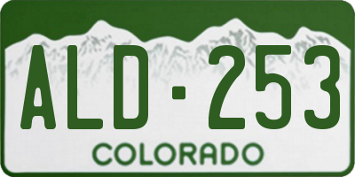 CO license plate ALD253