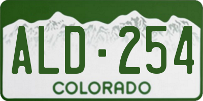 CO license plate ALD254
