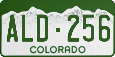CO license plate ALD256