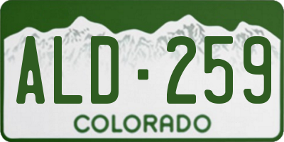 CO license plate ALD259