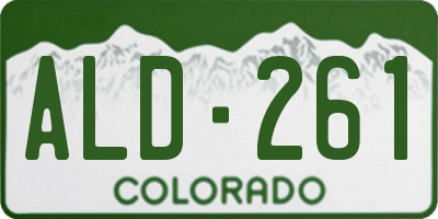 CO license plate ALD261