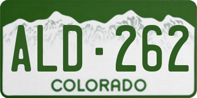 CO license plate ALD262