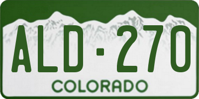 CO license plate ALD270