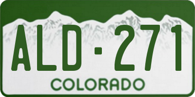 CO license plate ALD271