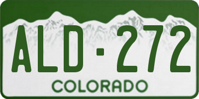 CO license plate ALD272