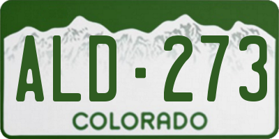 CO license plate ALD273