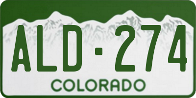 CO license plate ALD274