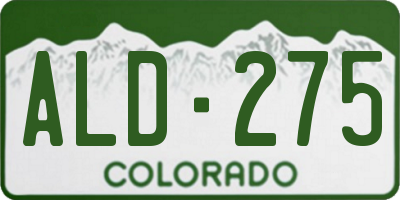 CO license plate ALD275
