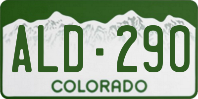 CO license plate ALD290