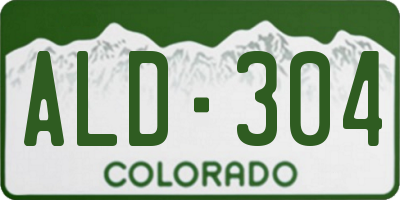 CO license plate ALD304