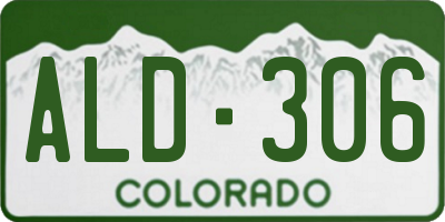 CO license plate ALD306