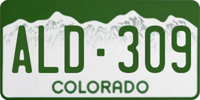 CO license plate ALD309