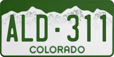 CO license plate ALD311