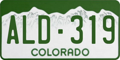 CO license plate ALD319