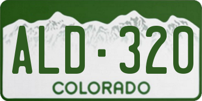 CO license plate ALD320