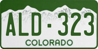 CO license plate ALD323