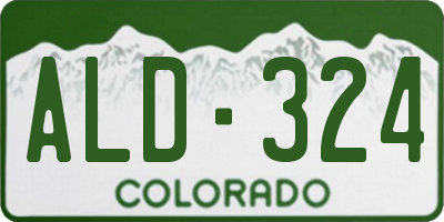 CO license plate ALD324
