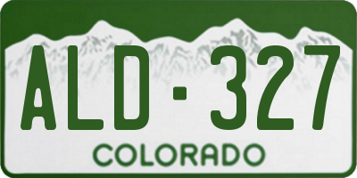 CO license plate ALD327