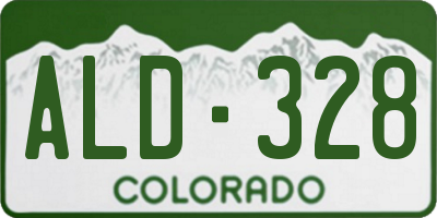 CO license plate ALD328