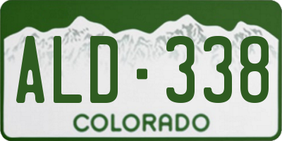 CO license plate ALD338
