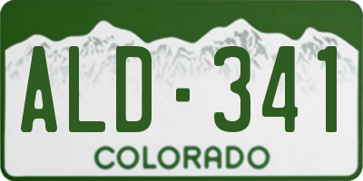 CO license plate ALD341