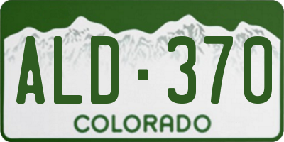 CO license plate ALD370