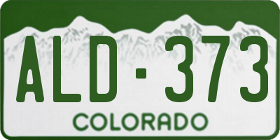 CO license plate ALD373