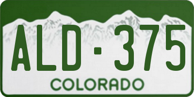 CO license plate ALD375