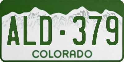 CO license plate ALD379