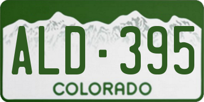 CO license plate ALD395