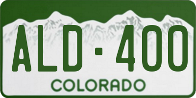 CO license plate ALD400