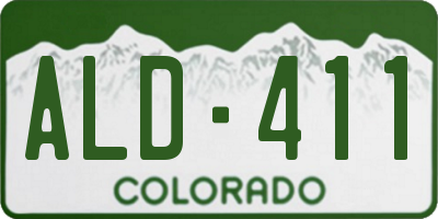 CO license plate ALD411