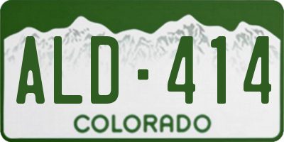 CO license plate ALD414