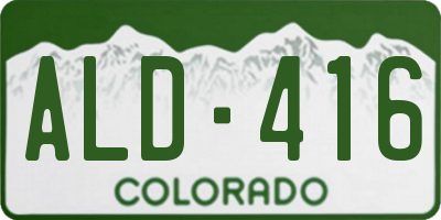 CO license plate ALD416