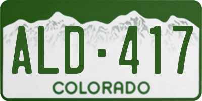 CO license plate ALD417