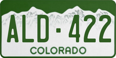 CO license plate ALD422