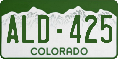 CO license plate ALD425