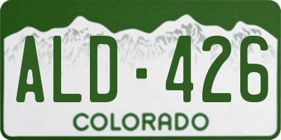CO license plate ALD426
