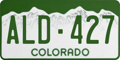 CO license plate ALD427