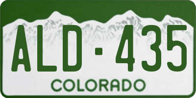 CO license plate ALD435