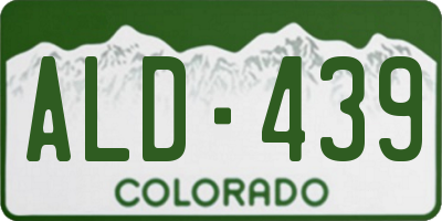 CO license plate ALD439